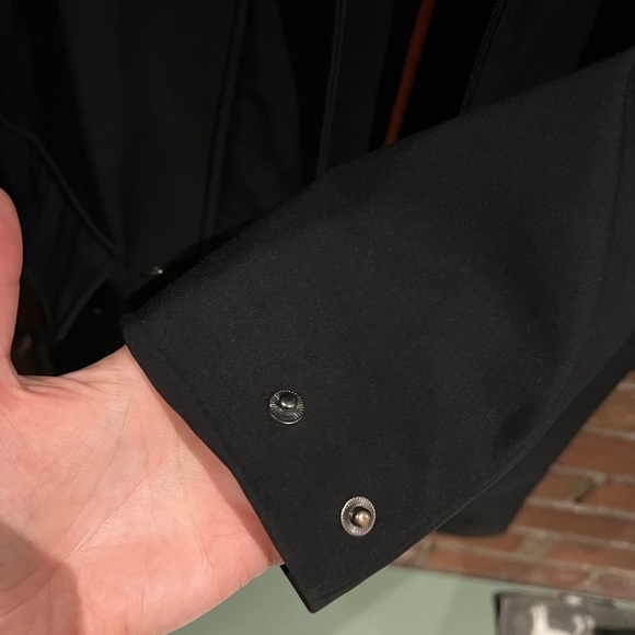 Joe fresh black hooded rain jacket with fleece interior size S - Picture 6 of 6